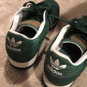 Green adidas shoes